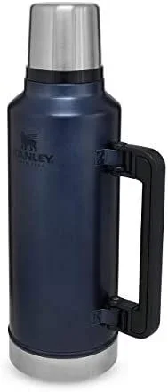 Stanley Classic Legendary Botella Termica 0.47L / 16OZ Hammertone Green – Termo Cafe – Cantimplora Acero Inoxidable – Sin BPA – Mantiene Frío o Calor 15 Horas – Apto Para Lavavajillas