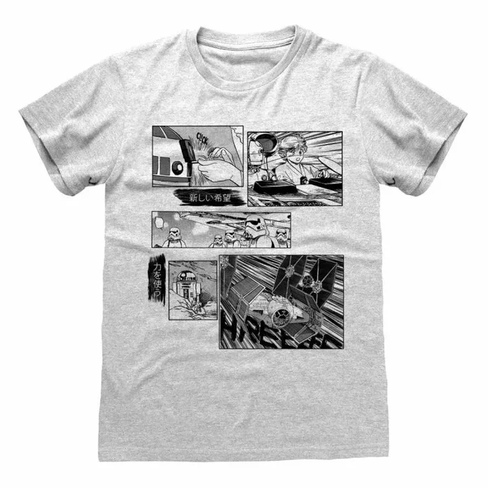 Star wars – manga (unisex grey t-shirt) small
