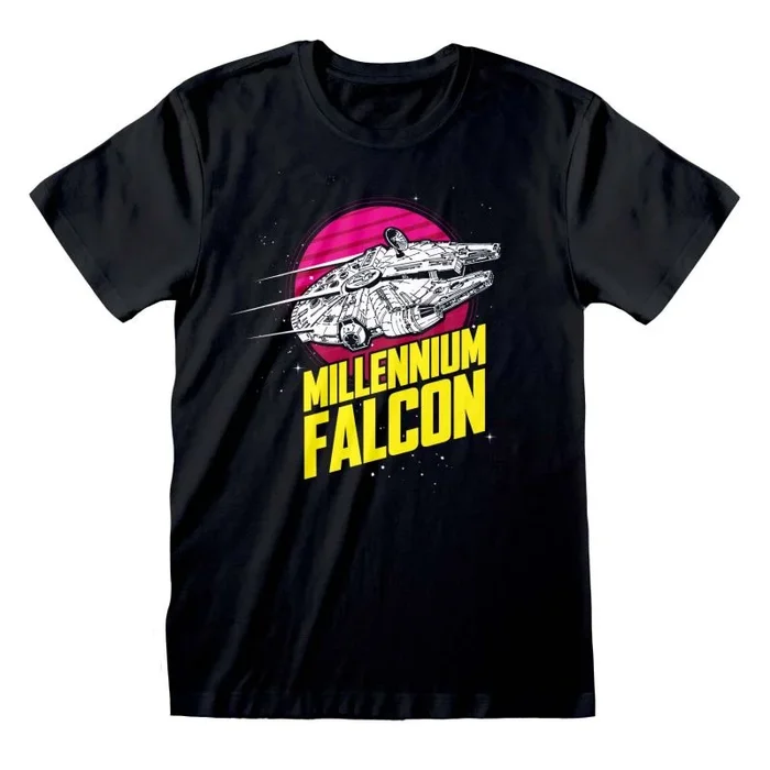 Star wars – millenium falcon circle (unisex black t-shirt) ex ex large