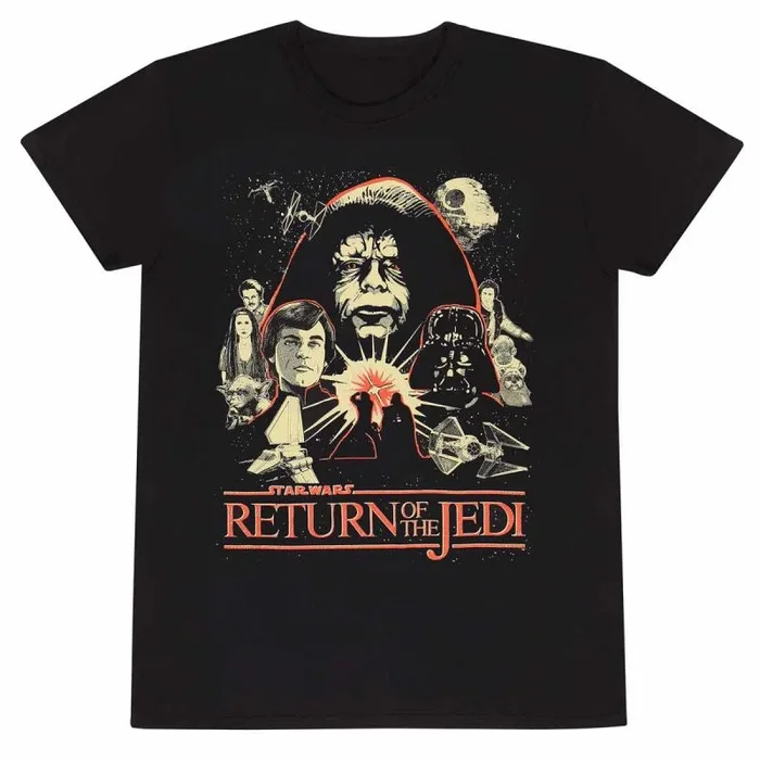Star wars – montage (unisex black t-shirt) medium