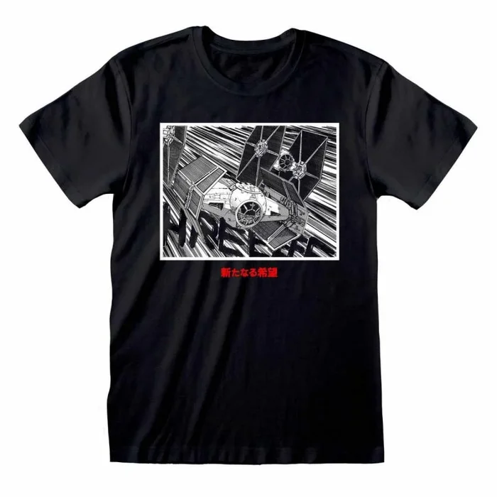 Star wars – tie fighter square (unisex black t-shirt) ex ex large
