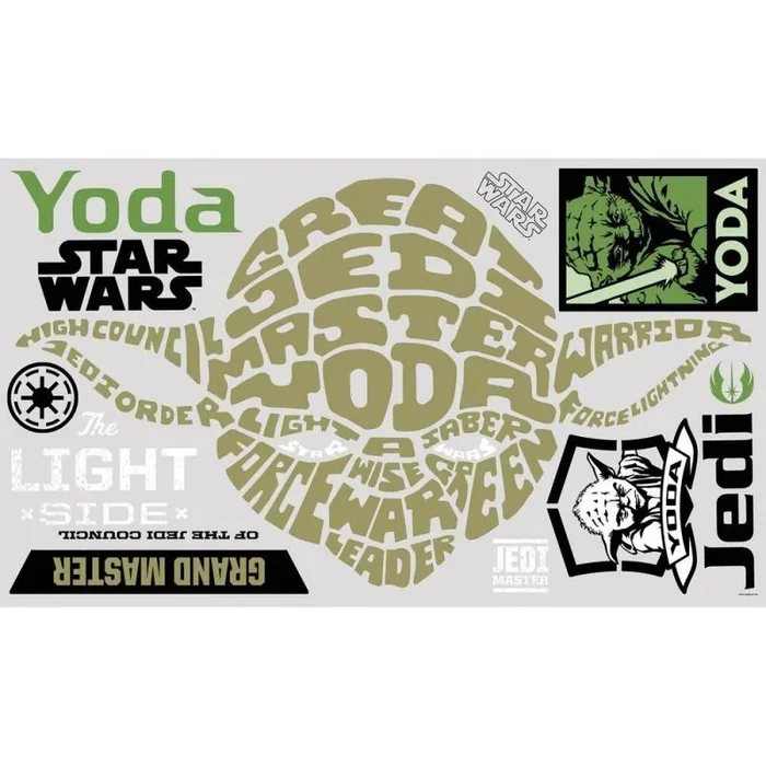 Star Wars Juego de Pegatinas de Pared Roommates, Multicolor, 44 x 76 cm