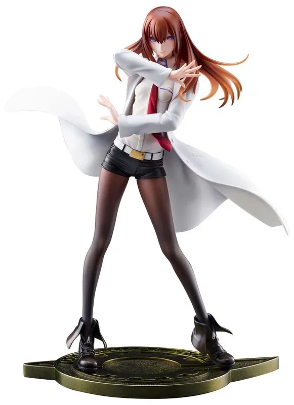 Steins gate estatua pvc 1/7 kurisu makise lab coat style dt-210 22 cm