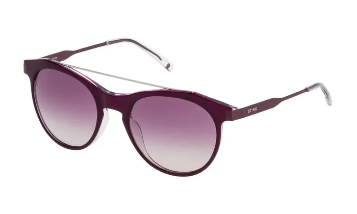 Sting SST07352923X Gafas, Plum/Violet/Crystal, 52/20/135 para Mujer