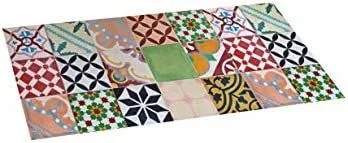 STOR PLANET Alfombra vinílica Acolchada Croma Mosaico 50 x 110 cm, Cloruro de polivinilo, Neutro