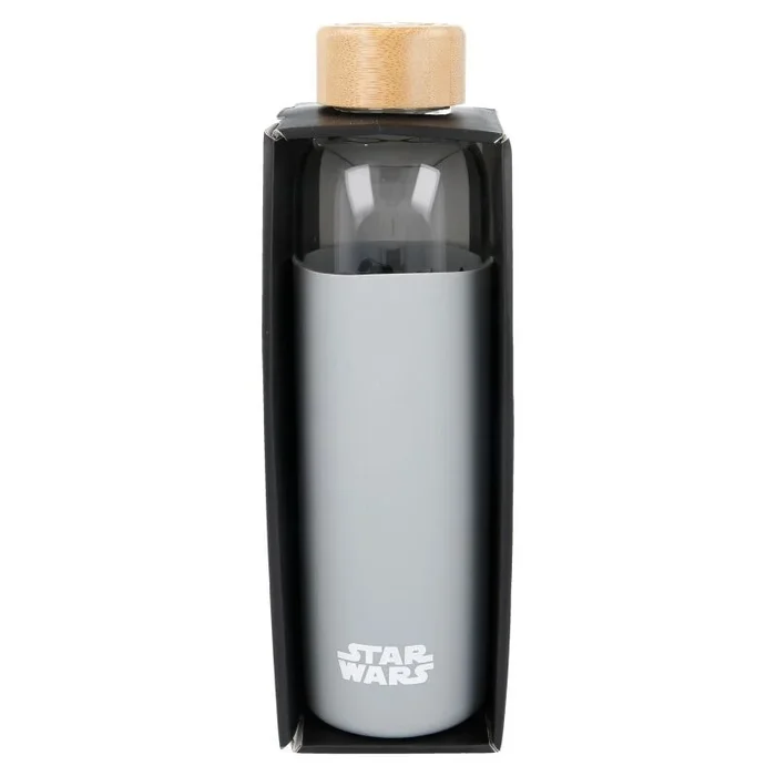 Stor8412497002757Vidrio Botella con Silicona Funda, 585 ml Capacidad, Star Wars