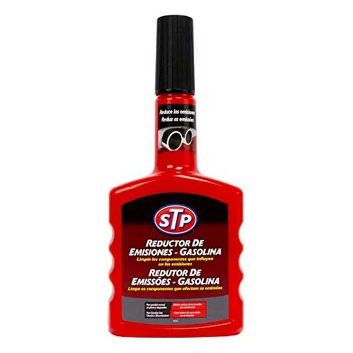 STP Reductor de Emisiones para Motores de Gasolina, Reduce Niveles de Emisiones y Gases de Escape, Limpia Componentes Clave del Sistema de Combustible, Mejora Ahorro de Combustible, 400ml