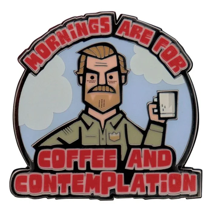 Stranger Things Hopper Pin Badge, 45 x 45mm, Metal