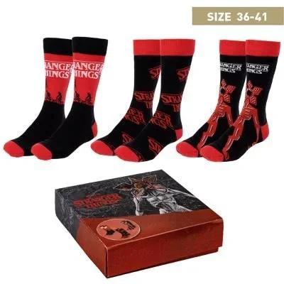 Stranger Things Pack Calcetines, Multicolor, Talla Unica para Niños