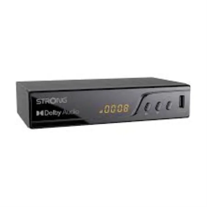 STRONG Decodificador TDT 4K UHD|DVB-T2|Pantalla|Compatible con HEVC265|Receptor/Sintonizador de TV|USB PVR|Dolby Digital Plus|HDMI|Euroconnector
