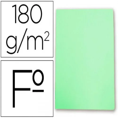 Subcarpeta simples pastel 180 grs folio color verde gio 400040609