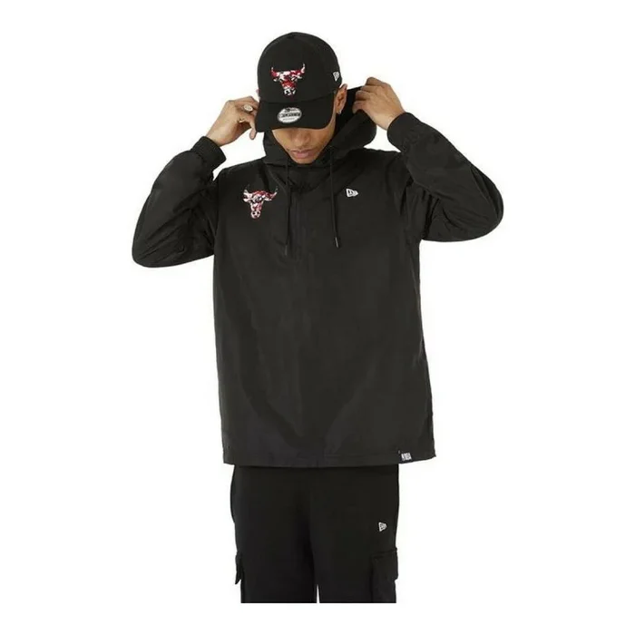 Sudadera con Capucha Hombre New Era Chicago Bulls Negro M