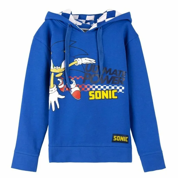 Sudadera con Capucha Niña Sonic Azul 8 Años
