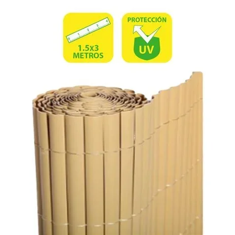 Sungarden cañizo plastico doble cara 1.5x3m – color marron claro