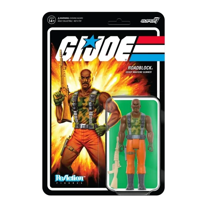 SUPER7 Figura de reacción G.I. Joe Roadblock de 9,5 cm