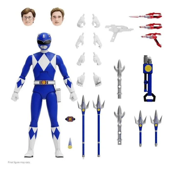 SUPER7 Figura Mighty Morphin Power Rangers Ultimates Blue Ranger 18 cm