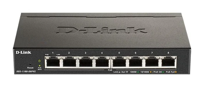 Switch Poe Gigabit 8port 10/100/1000 64w Dgs-1100-08pv2