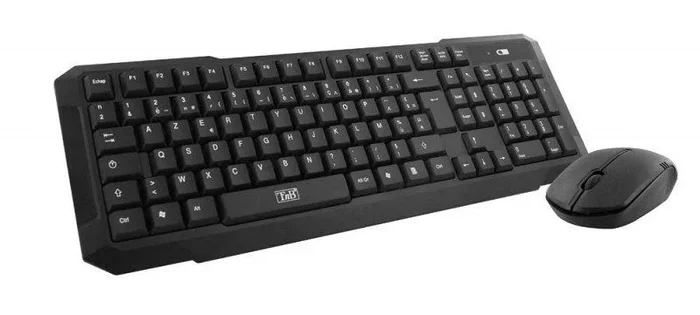 T’nB KBSCFIRSTES teclado Ratón incluido RF inalámbrico QWERTY Inglés, Español Negro