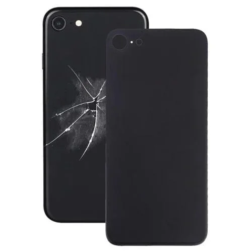Tapa de Batería Trasera de Vidrio con Orificio Grande Cámara Apple iPhone 8 (Negro) con Adhesivo Fácil