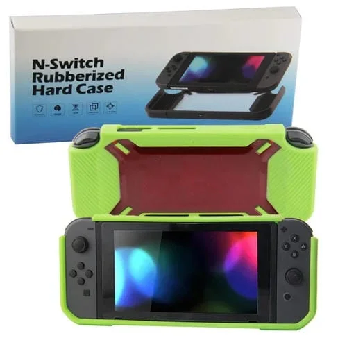 Tapa Trasera Resistente a Los Arañazos para El Interruptor Nintendo (Verde + Rojo)