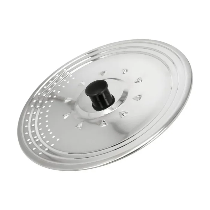 Tapadera multiusos acero inoxidable ø 28 cm. uso tapa anti salpicaduras y escurridor. tapadera adpatable diferentes medidas