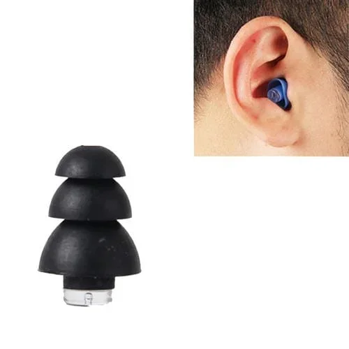 Tapones para Los Oídos Antirruido Silicona Insonorizados Silenciosos con Cancelación de Ruido Industrial (Negro)