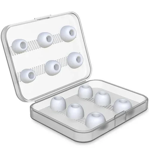 Tapones para Oídos de Silicona Reemplazables para Auriculares Inalámbricos AirPods Pro (Blanco) 6 Pares