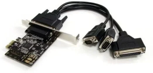 tarjeta adaptadora pci express pcie pci-e 2 puertos serie 1 paralelo con breakout cable multiconector rs232 serial db9 db25,garantia lifetime