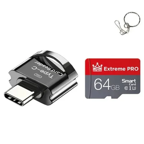Tarjeta de Memoria C10 Type-C para Teléfono Móvil, 64Gb (Negro)