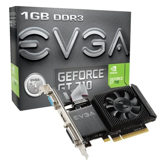 Tarjeta gráfica evga geforce gt 710/ 1gb ddr3/ perfil bajo