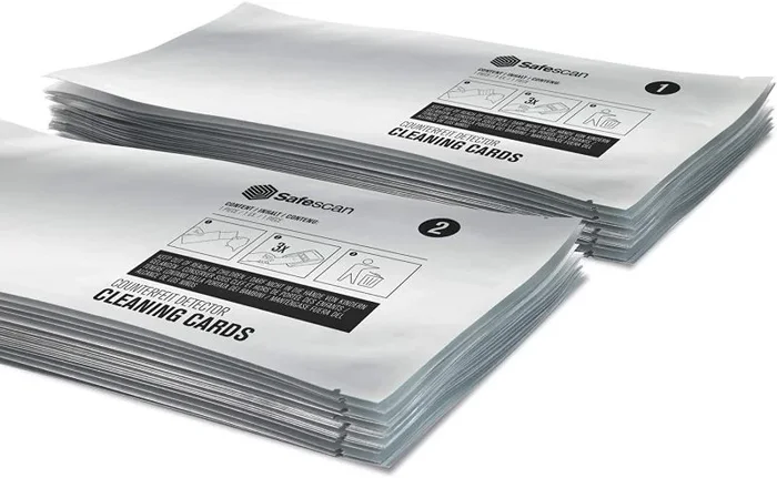 Tarjetas de limpieza para contadoras de billetes Safescan Cleaning Cards