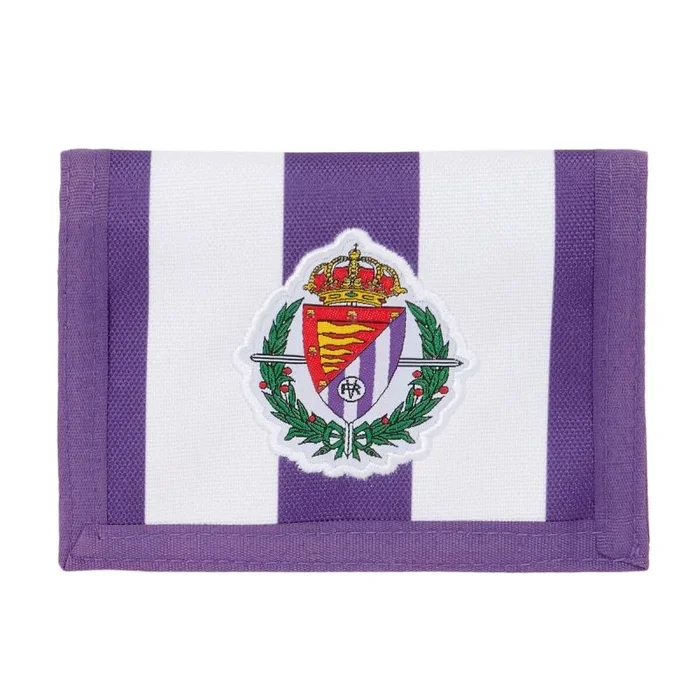 Tarjetero billetero unisex real valladolid c.f. blanco morado