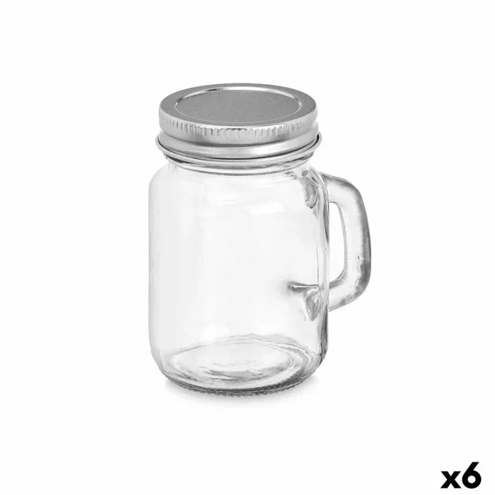 Tarro vivalto 01-0906 transparente plateado 120 ml (6 unidades)