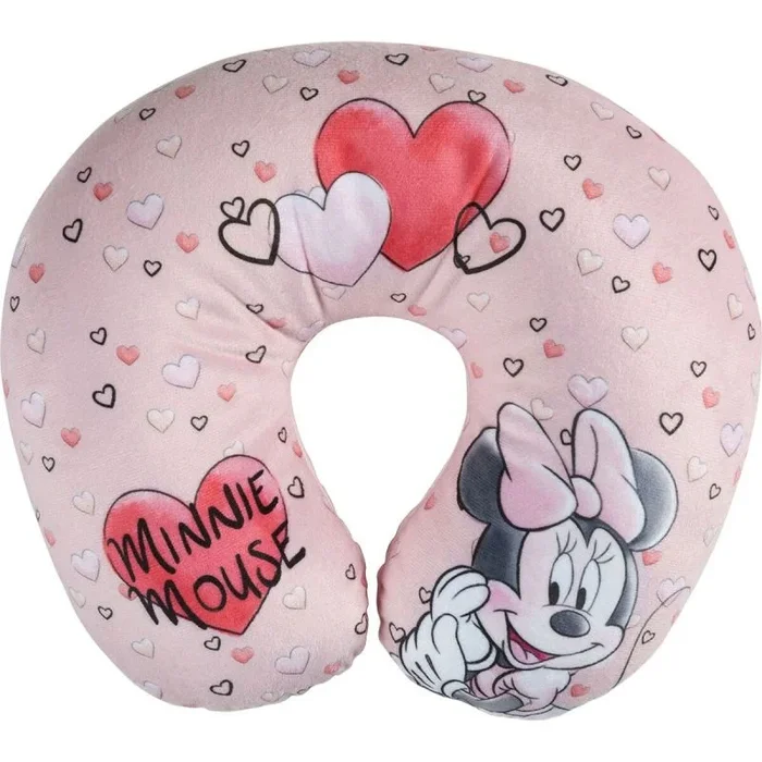 Tataway – Almohada de Viaje Minnie Mouse | Material Aterciopelado Suave y Duradero | Lavable a Mano | Relleno de Microesferas, Minnie, única, Terciopelo