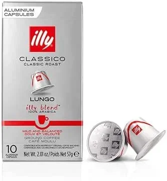 Taza de café | Illy | Clásico Koffiecups largos 10 Stuks | Peso Total 57 grams
