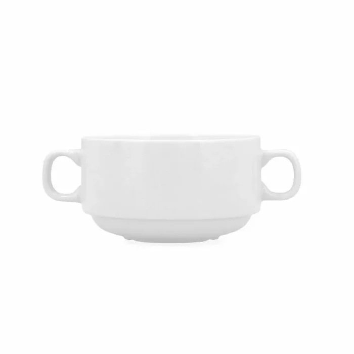 Tazas para consomé bidasoa glacial blanco 300 ml (6 unidades) (pack 6x)