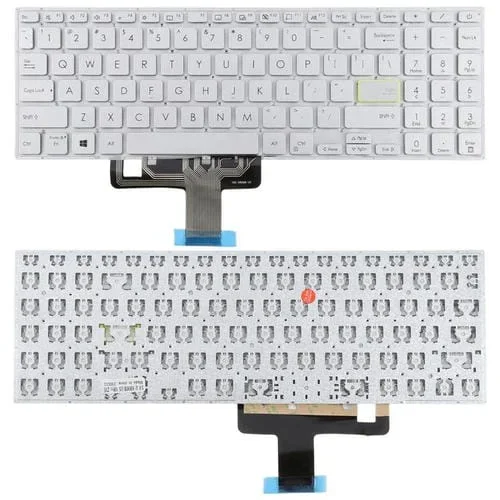 Teclado Asus Vivobook X521 V5100E X521Fl S5600F S533F (Versión USA) (Plateado)