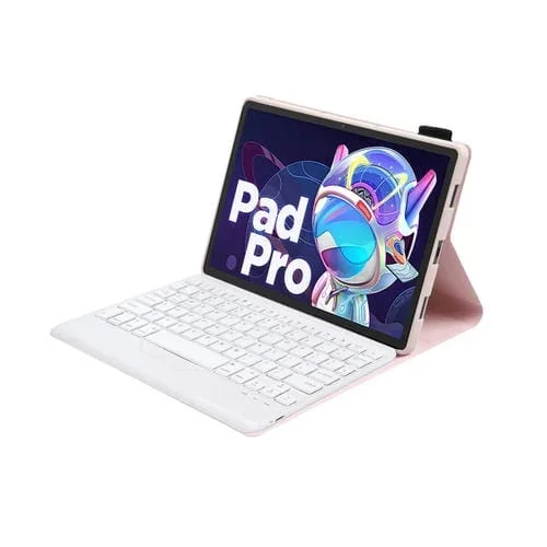 Teclado Bluetooth funda de cuero Am20-B para Lenovo Xiaoxin Pad 2022 10.6 / Tab M10 Plus 3Rd Gen (Rosa)