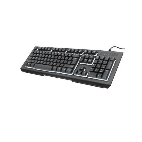 Teclado multimedia trust lito con fondo iluminado 12 teclas multimedia – escritura comoda – cable de 1,5m 22046