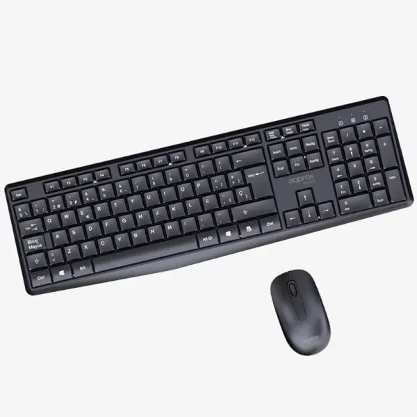 Teclado + raton optico wireless mx420 negro approx