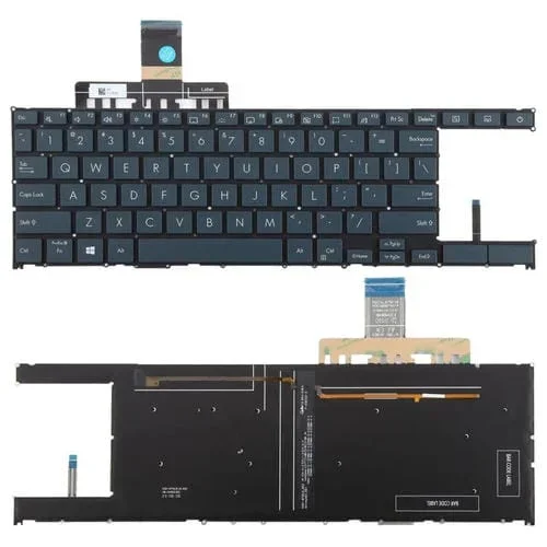 Teclado Retroiluminado Asus Zenbook Duo 14 Ux482 Ux482E Ux4100E Ux482J con Teclas Direccionales Rectangulares (Azul)