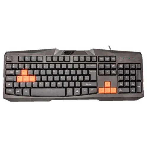 Teclado trust ziva gaming- tamaño normal – escritura comoda y silenciosa – teclas gaming – cable 1.35m 21958