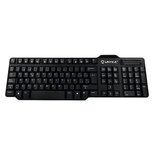 Teclado unyka sck-818 usb negro lector tarjetas