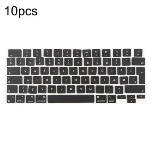 Teclas de Entrada Grandes (Versión Británica) para MacBook A2442, A2485, A2779, A2780, A2991, A2992 y A2918. Idioma: Dinamarca.