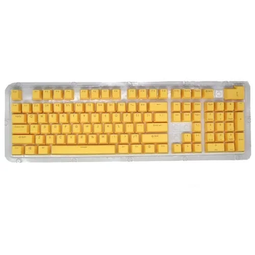 Teclas PBT Hxsj P9 104 para Teclado Mecánico (Amarillo)