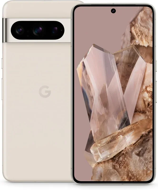 Teléfono Google Pixel 8 Pro. Color Porcelana (Porcelain). 12 GB de RAM. 128 GB de Memoria Interna, Pantalla Super Actua de 6,7». Lente gran angular trasera de 50 MP. Smartphone completamente libre.
