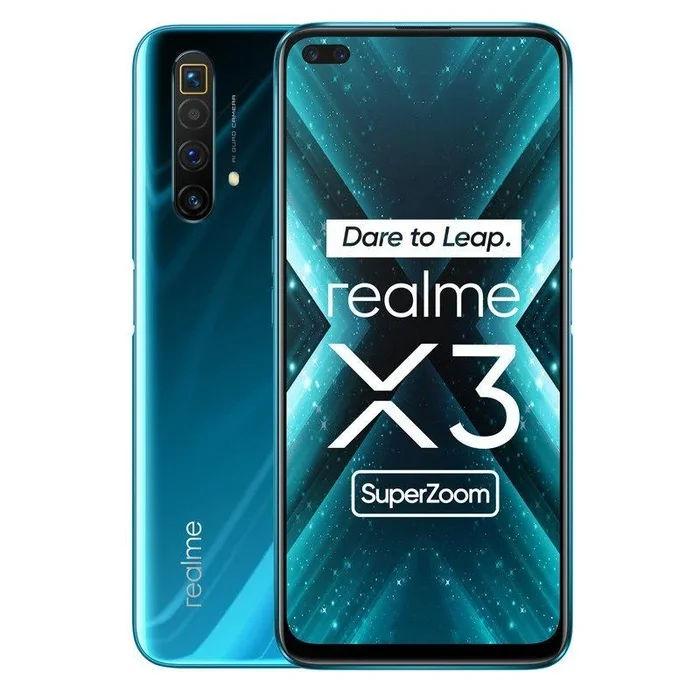 Teléfono Realme X3 Super Zoom, Color Azul (Glacier Blue), 256 GB de Memoria Interna, 12 GB de RAM. Dual Sim, Pantalla de 6,6″. Cámara cuádruple de 64 + 8 + 8 + 2 MP. – Smartphone completamente libre.