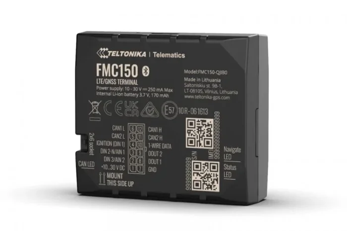 Teltonika FMC150 localizador o rastreador GPS Coche Rastreador de GPS Negro