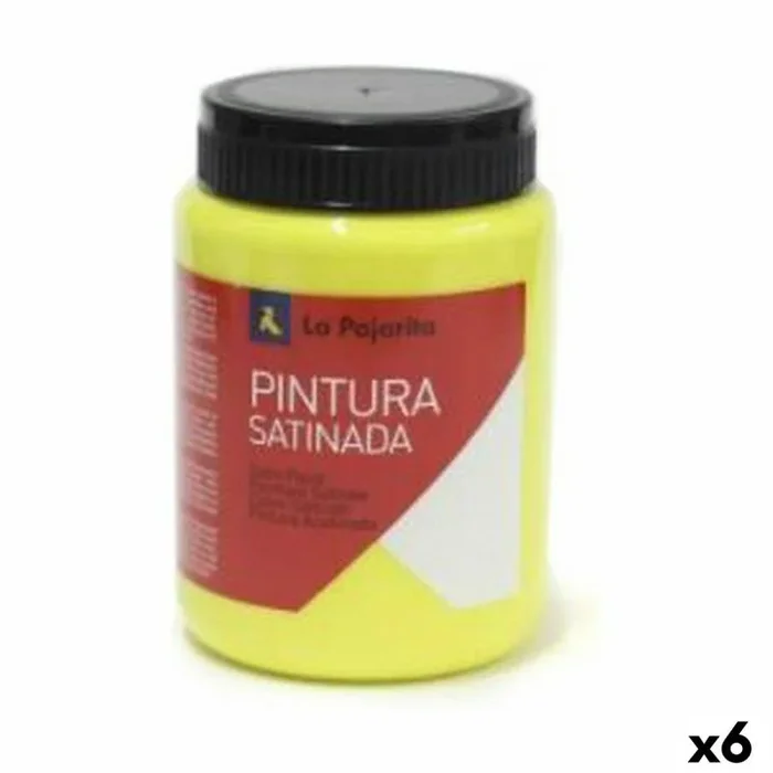 Témpera la pajarita lemon l-01 6 piezas satinado escolar amarillo