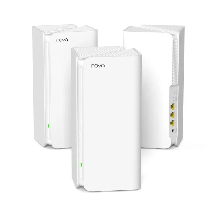 Tenda MX15 Pro Paquete de 3, Mesh WiFi 6 AX5400, Doble Banda 2,4 GHz/5 GHz Wi-Fi Router Mesh, Cobertura hasta 360m²(4200ft²), Red de Invitados, OFDMA+MU-MIMO, WPA3, Control Parental